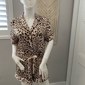 Victorias Secret Leopard silk-like pajama set